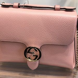 Gucci Pink Interlocking Shoulder Bag